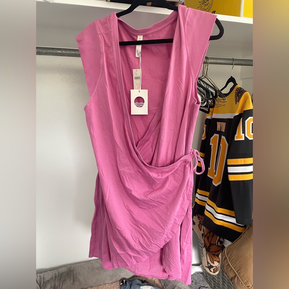 Elegant Pink Wrap dress